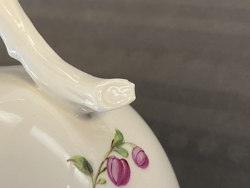 Two Meissen porcelain covered jugs with floral design, Germany, 18/19th C.